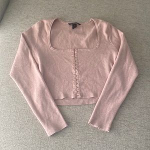 Victoria Secret Light Pink Corset-Like Top Size L